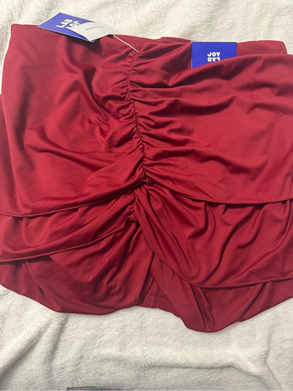 Joylab Women’s Barn Door Red High Rise Layered Skort - Picture 4 of 8